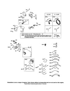 Stop Wires Diagram and Parts List for 205400 0035-0301 Briggs and Stratton Engine